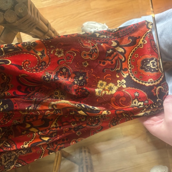 Free People Red Paisley Flare Pants - Picture 2 of 4